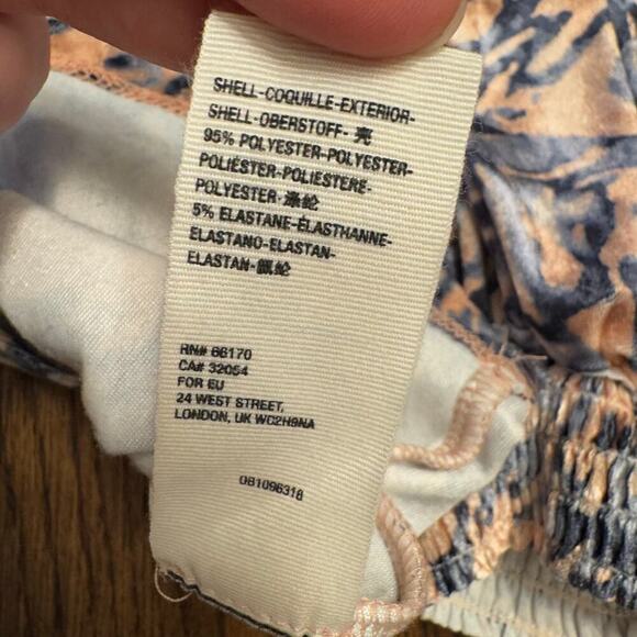 Free People Velvet Boho Animal Print Women's Blouse Size Medium Balloon Sleeves - Picture 10 of 11